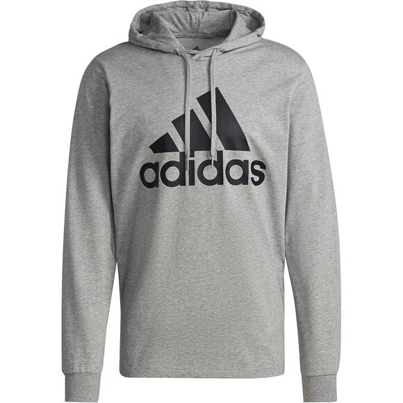 adidas Other - Adidas Grey Essentials Aeroready Graphic Logo Performance Hoodie Size XL